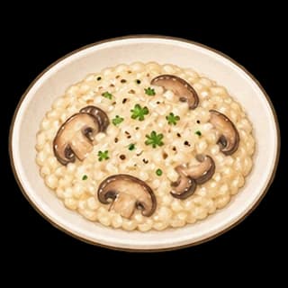 버섯리소토 완성 모습 일러스트