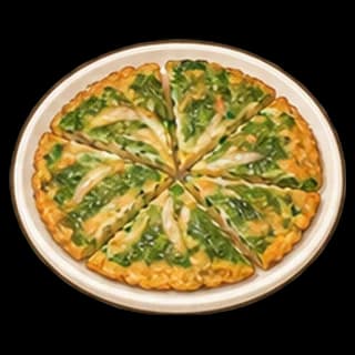 깻잎채전 완성 모습 일러스트