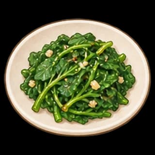 깻순나물 완성 모습 일러스트