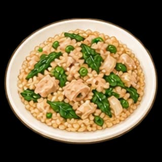 깻잎참치볶음밥 완성 모습 일러스트