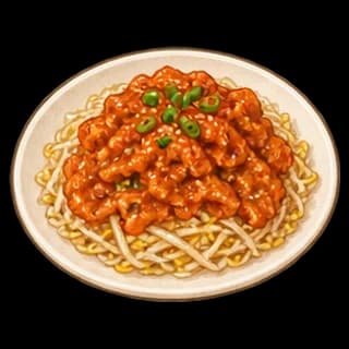 콩나물불고기 완성 모습 일러스트