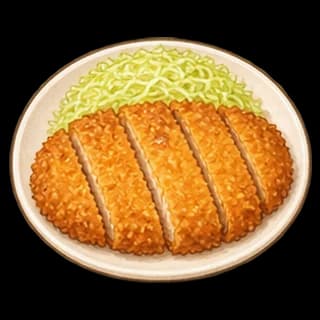 돈가스 완성 모습 일러스트