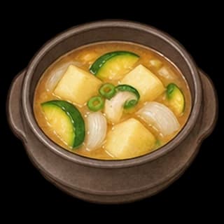 감자된장찌개 완성 모습 일러스트