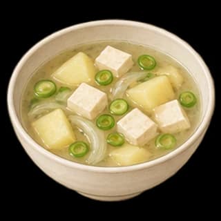 맑은감자두부국 완성 모습 일러스트
