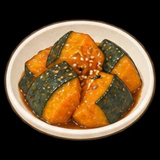 단호박조림 완성 모습 일러스트