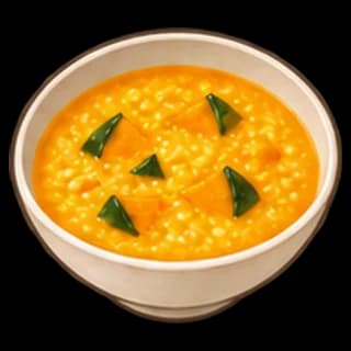 단호박쌀죽 완성 모습 일러스트