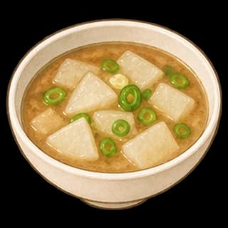 무된장국 완성 모습 일러스트