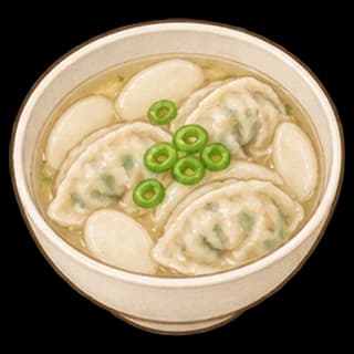 떡만둣국 완성 모습 일러스트
