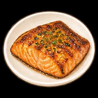 미소연어구이 완성 모습 일러스트