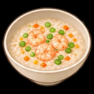 새우죽 완성 모습 일러스트