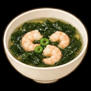 새우미역국 완성 모습 일러스트