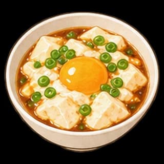순두부달걀덮밥 완성 모습 일러스트