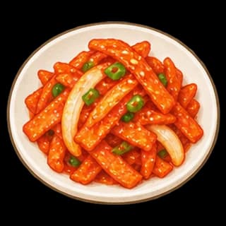 매운어묵볶음 완성 모습 일러스트