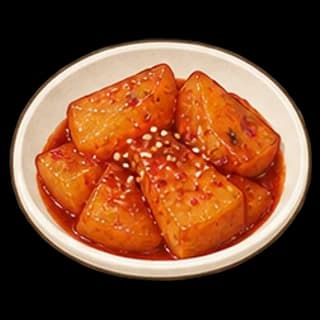 매콤무조림 완성 모습 일러스트