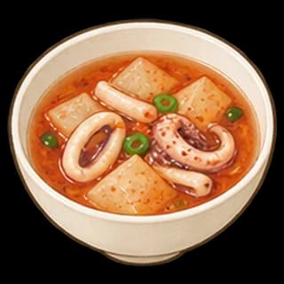 오징어무국 완성 모습 일러스트