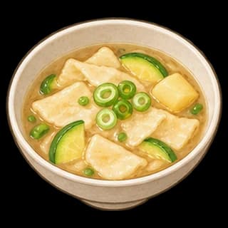 수제비 완성 모습 일러스트