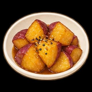 고구마조림 완성 모습 일러스트