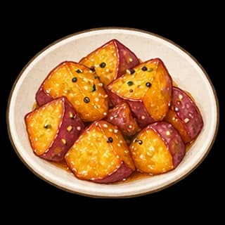 고구마맛탕 완성 모습 일러스트