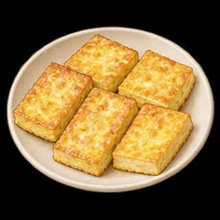 두부달걀부침 완성 모습 일러스트