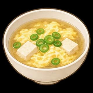 두부달걀국 완성 모습 일러스트