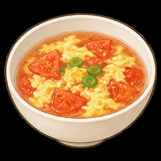 토마토달걀국 완성 모습 일러스트