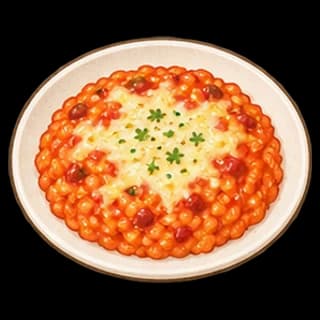 토마토리소토 완성 모습 일러스트