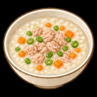 참치죽 완성 모습 일러스트