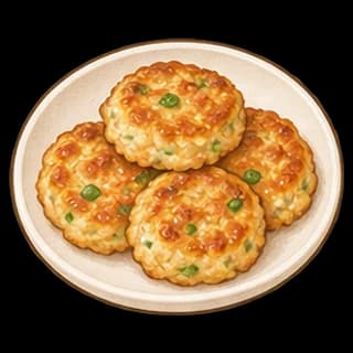 참치두부전 완성 모습 일러스트