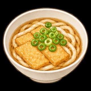 유부우동 완성 모습 일러스트