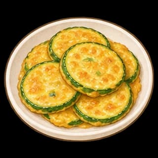애호박전 완성 모습 일러스트